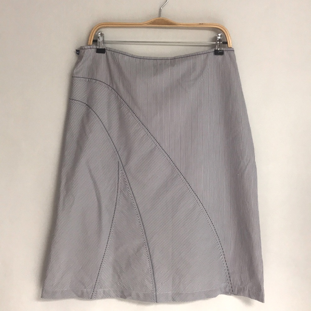 FACONNABLE A-line Striped Skirt NWT